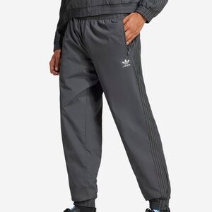 adidas Men's Charcoal Gray Track Joggers with Trefoil Logo